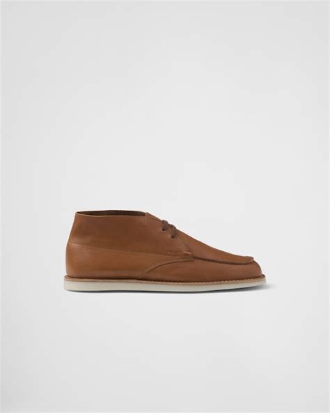 prada nappa sport boots|Caramel Nappa Leather Chukka Boots .